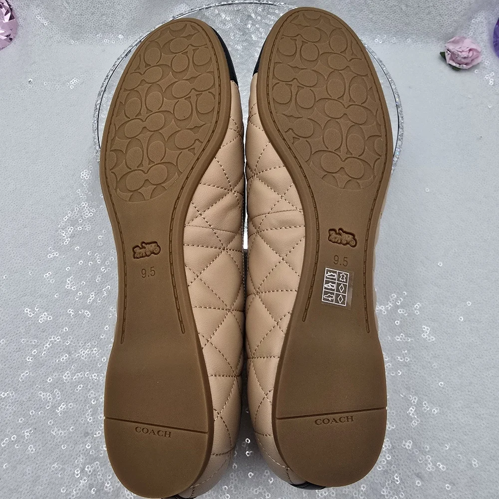 Coach Beige and Black Flats - Picture 4 of 13